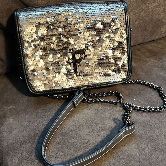 Fiorelli Purse Est. 1988 Made In London Silver Sequin Crossbody Bag Clutch - Picture 4 of 14